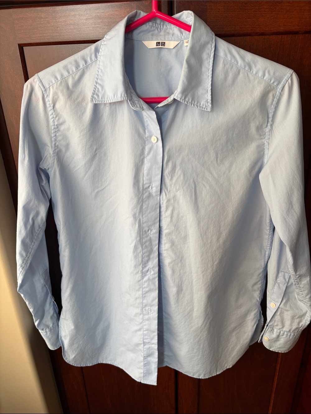 Uniqlo Light Blue Cotton Button-Down Shirt Size S